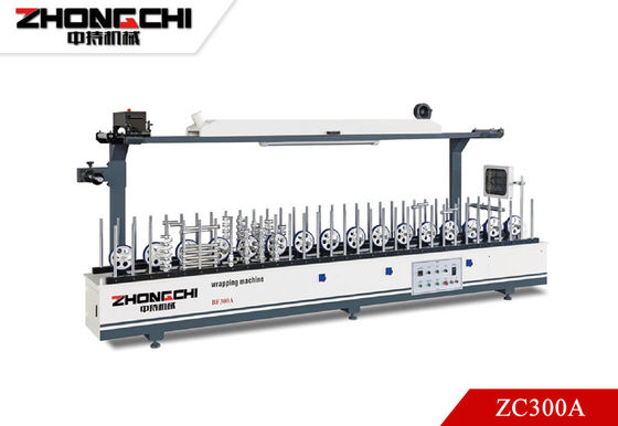 ZC300A Máquina de envoltura de perfiles de madera 5.5Kw líneas de envoltura de perfiles